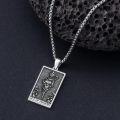 wholesale 925 Sterling Silver Ace of Swords Tarot Pendant Necklace s for Men Women Gifts Jewelry-0-5