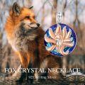 wholesale 925 Sterling Silver Blue Crystal Fox Pendant Necklace-0-4