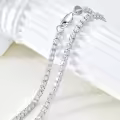 wholesale 925 Sterling Silver Green Cubic Zirconia Tennis Necklace 14-26 Chain Length  for Women and Men-0-14
