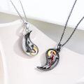 wholesale 925 Sterling Silver Yin Yang Koi Fish Couple Necklaces Set-0-1