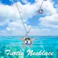 TOUPOP Sterling Silver Necklace Letter Turtle Compass Anchor Mom Pineapple Butterfly Shark Tooth Lotus Jewelry Gift-0-1