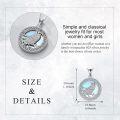wholesale 925 Sterling Silver Moonstone Owl Crescent Moon Pendant Necklace for Women-0-2