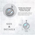 wholesale 925 Sterling Silver Moonstone Owl Crescent Moon Pendant Necklace for Women-0-2