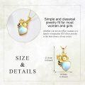 wholesale 925 Sterling Silver Heart-Shaped Moonstone Honeybee Pendant Necklace for Women-0-5
