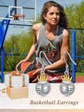 wholesale 925 Sterling Silver Crowned Basketball Dangle Earrings for Women-0-5