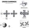 wholesale 925 Sterling Silver Norse Celtic Cross Stud Earrings for Men & Women - Viking  Set-0-2