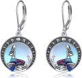 wholesale 925 Sterling Silver Mermaid Leverback Drop Earrings-0-0