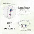 wholesale 925 Sterling Silver Hummingbird & Flower Charm Ankle Anklet for Women and Girls Gift Ideas-0-4