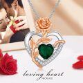 wholesale  Sterling Silver Rose Quartz Heart Pendant Necklace for Women -0-50