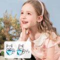 wholesale 925 Sterling Silver Crystal Fox Earrings Birthstone Studs for Sensitive Ears-0-5