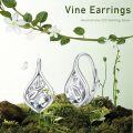 wholesale 925 Sterling Silver S929 Birthstone Leaf Hoop Earrings for Women-0-2
