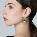 wholesale 925 Sterling Silver Soccer Ball Shape Drop Earrings for Women and Girls-0-4