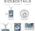 wholesale 925 Sterling Silver Empress Tarot Card Pendant Necklaces with Abalone Shell and Cubic Zirconia Stones for Women-0-3