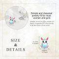 wholesale 925 Sterling Silver Heart-Shaped Bunny Moonstone Stud Earrings for Women Girls Gift Idea-0-3