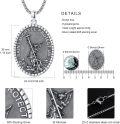 wholesale 925 Sterling Silver St Michael Guardian Angel Pendant Necklace Catholic s for Men & Women-0-1