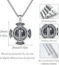wholesale 925 Sterling Silver Saint Michael St Joseph Virgin Mary Pendant Necklace -0-4