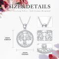 wholesale 925 Sterling Silver Round Cutout Tree Of Life Pendant Necklaces For Women Gifts-0-5