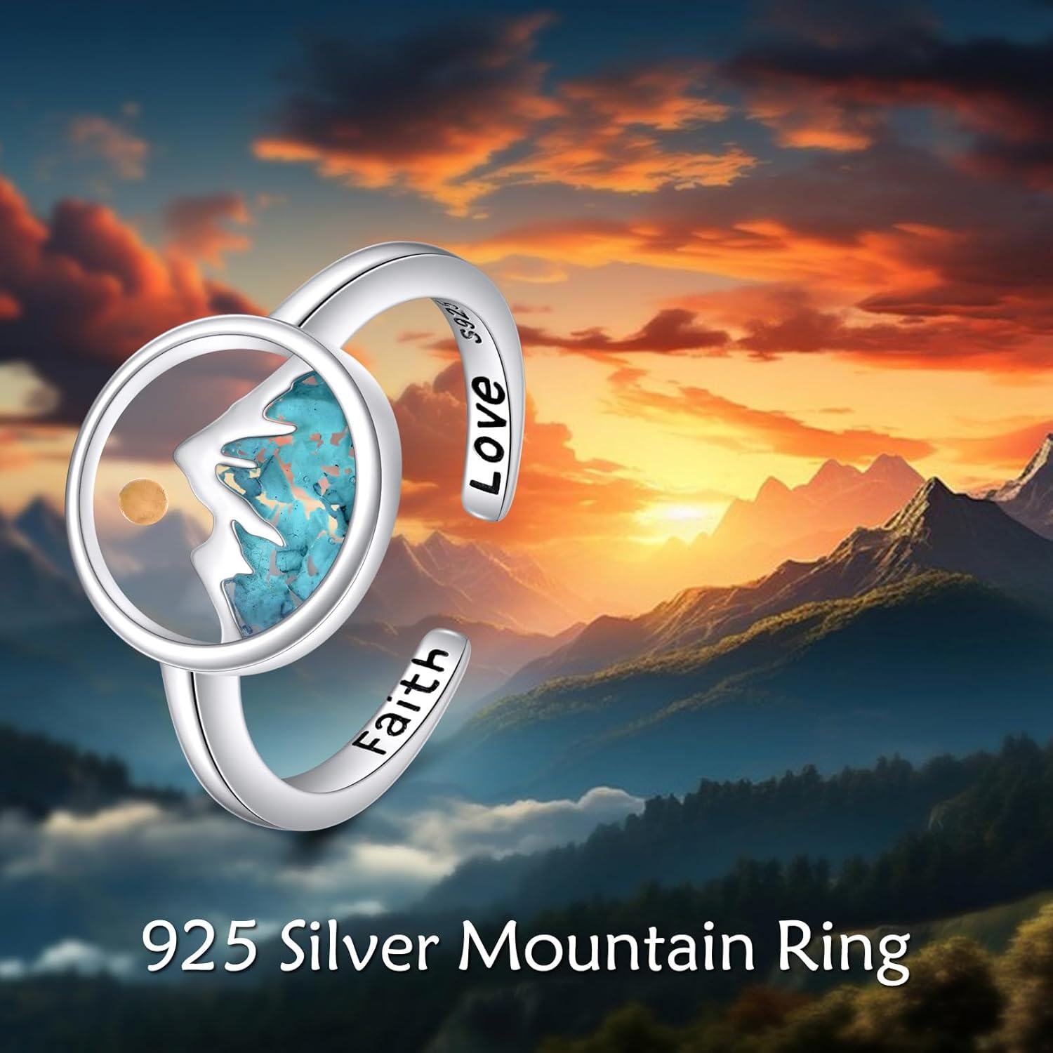 wholesale S925 Sterling Silver White Gold Plated Abalone Shell Round Faith Love Jewelry Ring & Hook Earrings, Christian Gift for Her-0-1