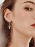 wholesale 925 Sterling Silver with Abalone Shell Inlay Hummingbird Drop Earrings for Women-0-3