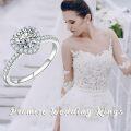 wholesale TOUPOP 1ct Moissanite Heart Engagement Ring Promise Ring For Her 14k Gold Plated Heart Cut Moissanite Halo Diamond Wedding Ring Anniversary Valentine's Day Jewelry Gifts For Her Wife Girlfriend -0-1