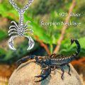 wholesale 925 Sterling Silver Gold Plated Scorpion Pendant Necklaces for Men Women Gothic Punk Style  47cm Chain Length-0-4