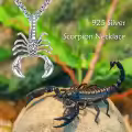wholesale 925 Sterling Silver Gold Plated Scorpion Pendant Necklaces Wholesale for Men Women Gothic Punk Style  47cm Chain Length-0-4