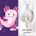 TOUPOP Sterling Silver & Crystal Axolotl Corgi Necklace Cute Animal Jewelry-0-5