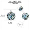wholesale 925 Sterling Silver Round Celtic Knot Abalone Shell Pentacle Pendant Necklace-0-4