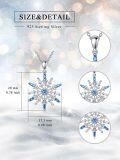 wholesale 925 Sterling Silver Cubic Zirconia Snowflake Necklace for Women Christmas Gift 18 Chain-0-1