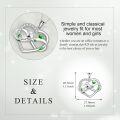 wholesale 925 Sterling Silver Heart-Shaped Green Leaf and Cub Pendant Necklace for Women & Girls-0-2