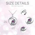 wholesale 925 Silver Crow Necklace with Birthstone Crystal - Magical Raven Pendant for Women, 0.87-0-3