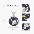 wholesale 925 Sterling Silver Cosmic Adventure Necklace with Gold Plated Planet and Moon Pendants for Women & Men-0-4