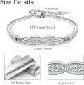 wholesale 925 Sterling Silver Angel Wing Bracelet - Vintage Style Adjustable Bangle s for Her Him-0-3