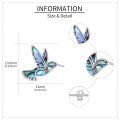 wholesale 925 Sterling Silver Hummingbird Necklace Wholesale Turquoise Inlay-0-26