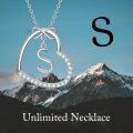 wholesale Sterling Silver Heart Initial Necklace Infinity A Z Letter Necklaces for Women-0-3