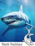 wholesale 925 Sterling Silver White Fire Opal Shark Moon Pendant Necklace for Women-0-3