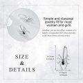 wholesale 925 Sterling Silver Black Crystal Spider Hoop Earrings Gothic Punk Style s for Her-0-4