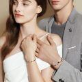 wholesale 925 Sterling Silver Sun Moon Yin Yang Matching Couple Black Leather Bracelets Set-0-3
