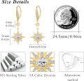 wholesale 925 Sterling Silver Gold-Plated Moonstone & Opal Starburst Leverback Drop Earrings-0-52