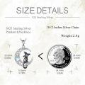 wholesale 925 Sterling Silver Cat Witch Hat Moon Phase Pendant Necklace for Women and Girls-0-4