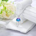 wholesale 925 Sterling Silver Blue Purple Jellyfish Pendant Necklaces for Women Gifts-0-3