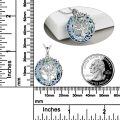 wholesale 925 Sterling Silver Tree Of Life Pendant With Blue Abalone Shell Design-0-1