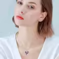 TOUPOP 925 Silver Birthstone Celtic Heart Knot Necklace Gift For Women-0-1