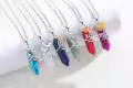 wholesale 925 Sterling Silver Lapis Lazuli Calla Lily Birthstone Pendant Necklaces Wholesale Gifts for Mom and Girlfriends-0-3