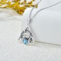 wholesale 925 Sterling Silver Claddagh Heart Pendant Necklace Wholesale With Moonstone-0-1