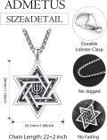 wholesale 925 Sterling Silver Star of David Pendant Necklace with Chain - Jewish s for Men-0-1