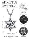 wholesale 925 Sterling Silver Star of David Pendant Necklace with Chain - Jewish s for Men-0-1