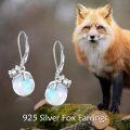 wholesale 925 Sterling Silver Blue Opalite Fox Drop Earrings-0-2