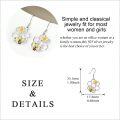 wholesale 925 Sterling Silver Honeycomb Bee Earrings for Women with Gold Flower and Crystal Dangle s-0-3