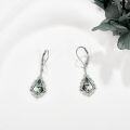wholesale 925 Sterling Silver Green Moss Agate Filigree Teardrop Leverback Earrings Gift for Her-0-2